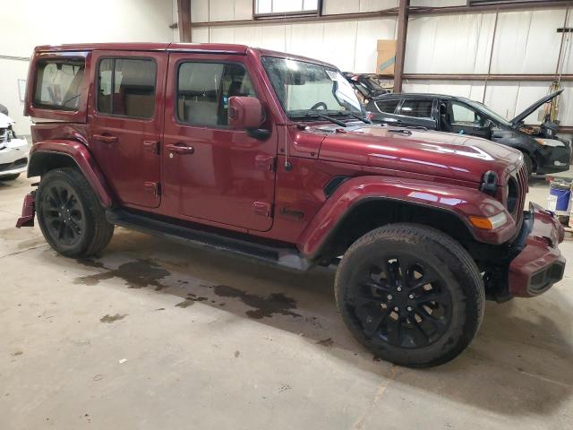 1C4HJXEG6MW620613 - 2021 JEEP WRANGLER U SAHARA MAROON photo 4