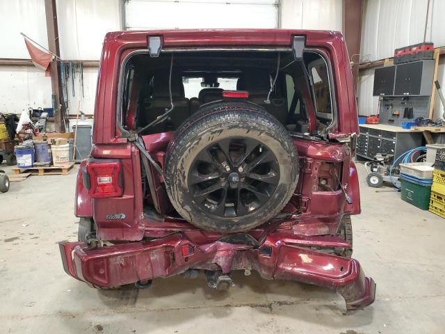 1C4HJXEG6MW620613 - 2021 JEEP WRANGLER U SAHARA MAROON photo 6