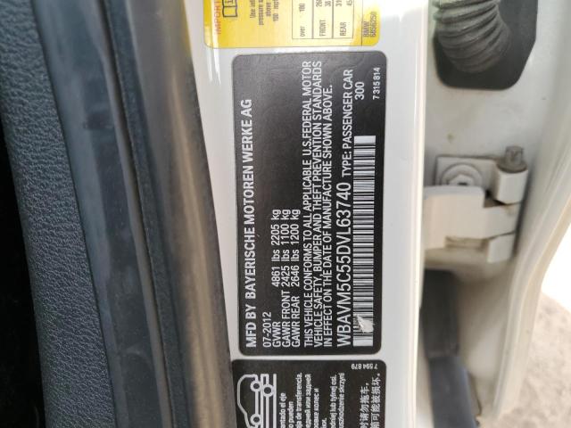 WBAVM5C55DVL63740 - 2013 BMW X1 XDRIVE35I WHITE photo 13