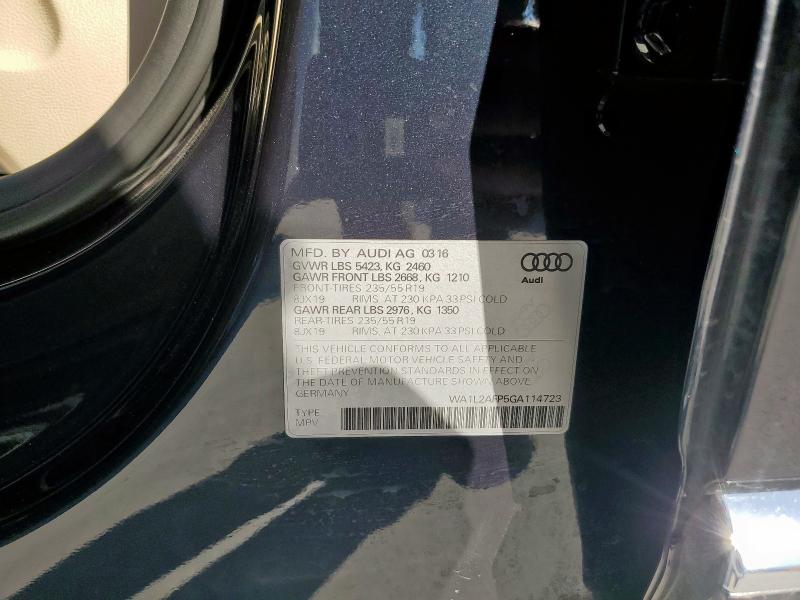 WA1L2AFP5GA114723 - 2016 AUDI Q5 PREMIUM PLUS 蓝色 照片 14