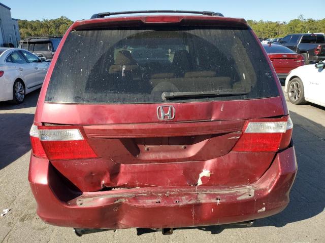 5FNRL38486B079824 - 2006 HONDA ODYSSEY EX RED photo 6
