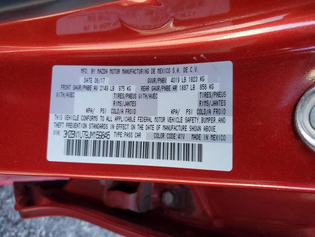 3MZBN1U79JM159845 - 2018 MAZDA 3 SPORT BURGUNDY photo 12