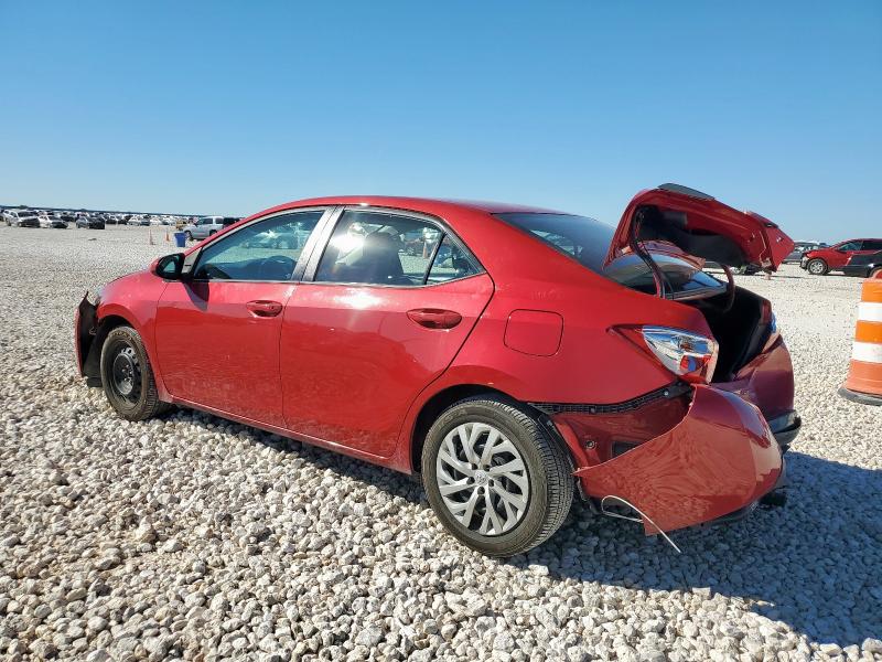 2T1BURHE5HC922377 - 2017 TOYOTA COROLLA L RED photo 2