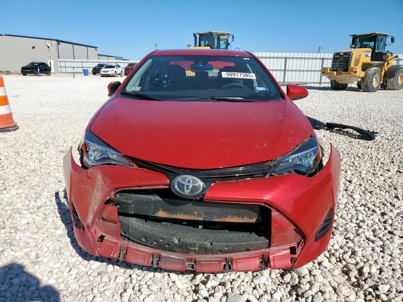 2T1BURHE5HC922377 - 2017 TOYOTA COROLLA L RED photo 5