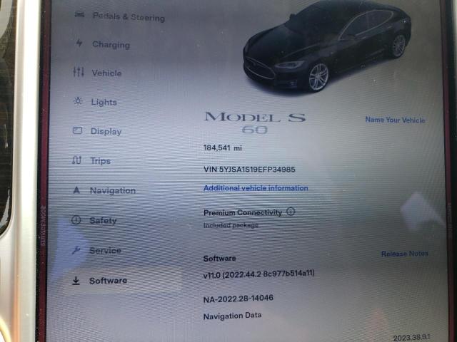 5YJSA1S19EFP34985 - 2014 TESLA MODEL S BLACK photo 9