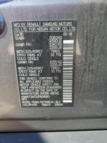 KNMAT2MT3JP608180 - 2018 NISSAN ROGUE S GRAY photo 13