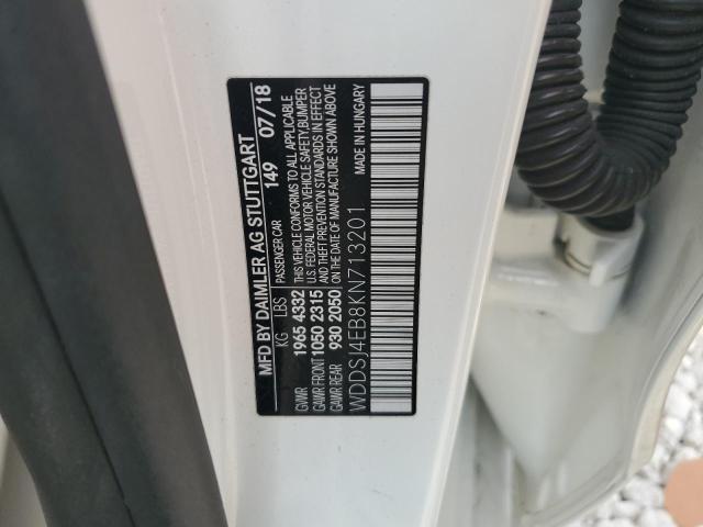 WDDSJ4EB8KN713201 - 2019 MERCEDES-BENZ CLA 250 WHITE photo 12