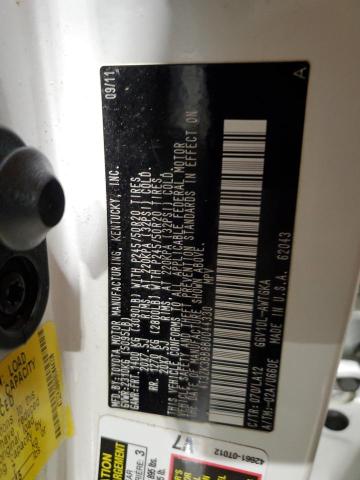 4T3ZK3BB8BU044330 - 2011 TOYOTA VENZA WHITE photo 13