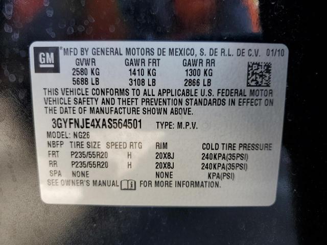 3GYFNJE4XAS564501 - 2010 CADILLAC SRX PERFORMANCE COLLECTION Czarny zdjęcie 13