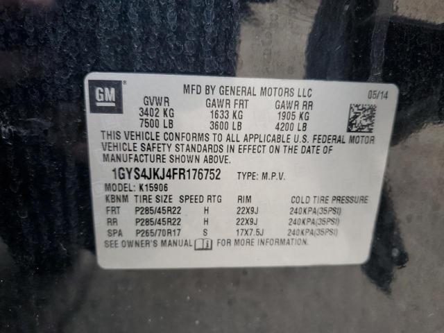 1GYS4JKJ4FR176752 - 2015 CADILLAC ESCALADE ESV PREMIUM BLACK photo 14