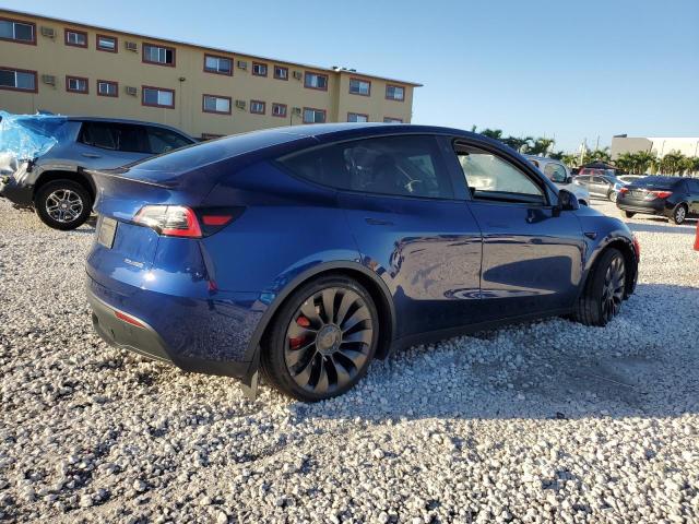 7SAYGDEF1PF684073 - 2023 TESLA MODEL Y 蓝色 照片 3