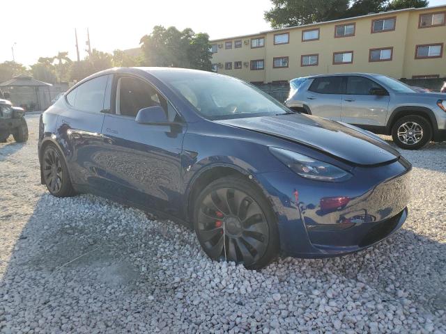 7SAYGDEF1PF684073 - 2023 TESLA MODEL Y 蓝色 照片 4