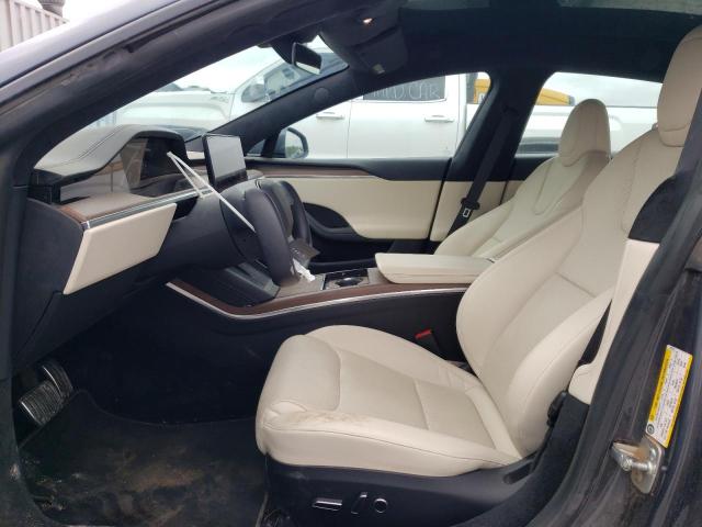 5YJSA1E55NF473112 - 2022 TESLA MODEL S Մոխրագույն լուսանկար 7