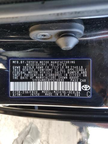 5YFB4MDE8PP010690 - 2023 TOYOTA COROLLA LE Schwarz Foto 12