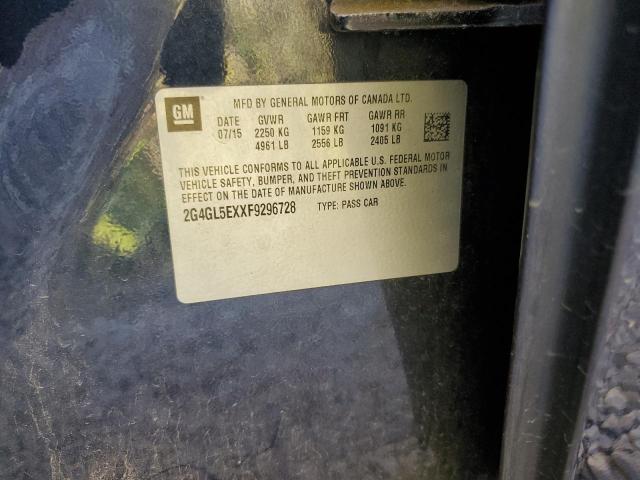 2G4GL5EXXF9296728 - 2015 BUICK REGAL 石墨色 照片 12