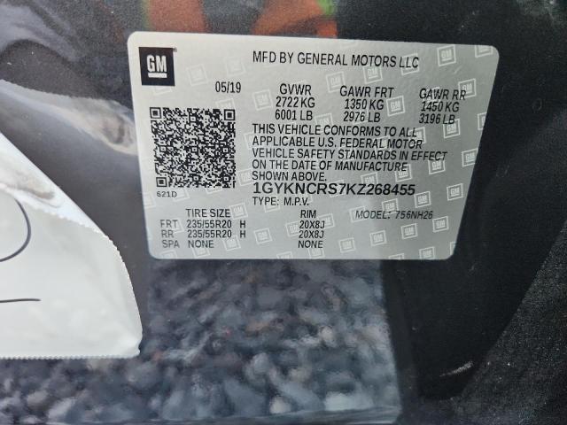 1GYKNCRS7KZ268455 - 2019 CADILLAC XT5 LUXURY Grafito foto 14