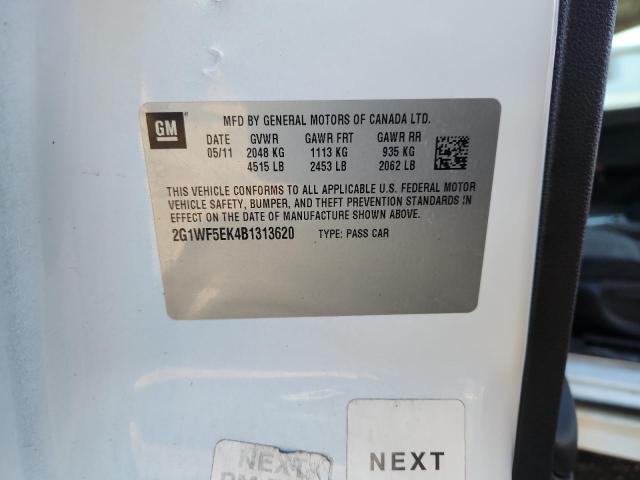 2G1WF5EK4B1313620 - 2011 CHEVROLET IMPALA LS Սպիտակ լուսանկար 12