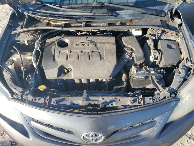 2T1BU4EE4BC614034 - 2011 TOYOTA COROLLA BASE GRAY photo 11
