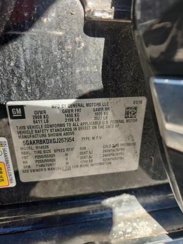 5GAKRBKDXGJ267954 - 2016 BUICK ENCLAVE შავი ფოტო 13