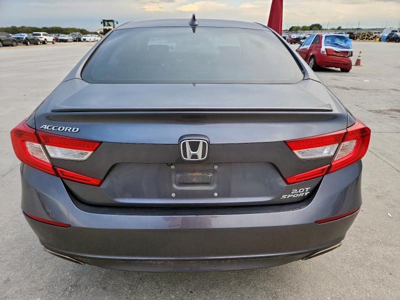 1HGCV2F31LA030958 - 2020 HONDA ACCORD SPORT GRAY photo 6