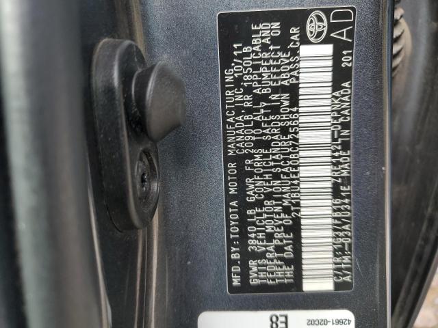 2T1BU4EE0BC725664 - 2011 TOYOTA COROLLA BASE فضي صورة 12