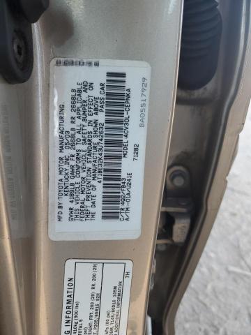 4T1BE32K43U742632 - 2003 TOYOTA CAMRY LE TAN photo 12