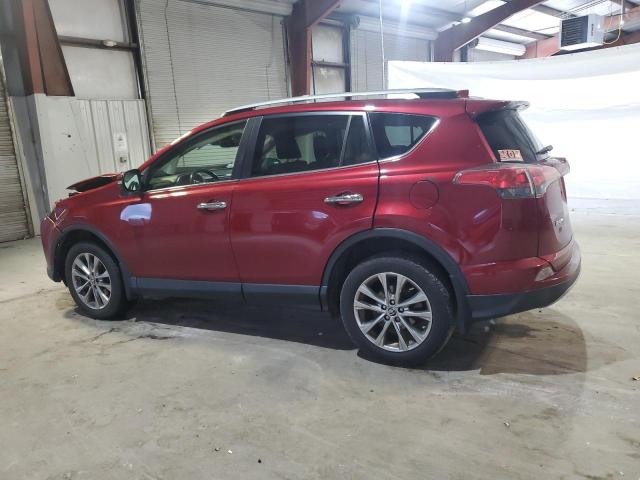JTMDFREV4JD236606 - 2018 TOYOTA RAV4 LIMITED RED photo 2
