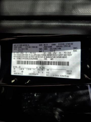 1FMCU9GD8JUA29086 - 2018 FORD ESCAPE SE Siyah fotoğraf 13