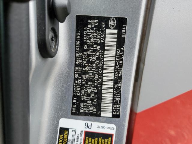 4T1BF1FK2HU267727 - 2017 TOYOTA CAMRY LE SILVER photo 12