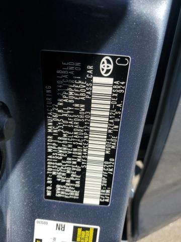 5YFS4MCE2NP121203 - 2022 TOYOTA COROLLA SE BLUE photo 12