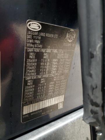 SALWR2RK9KA832958 - 2019 LAND ROVER RANGE ROVE HSE BLUE photo 13