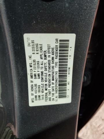 1HGCR2F83HA211745 - 2017 HONDA ACCORD EXL GRAY photo 12