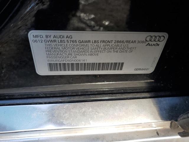 WAUAGAFD5DN006141 - 2013 AUDI A8 QUATTRO 黑色 照片 12