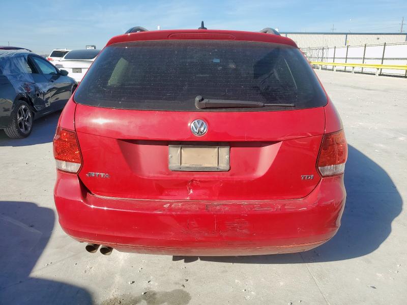 3VWTL8AJ6AM677964 - 2010 VOLKSWAGEN JETTA TDI RED photo 6