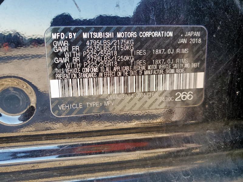 JA4AD3A34JZ047168 - 2018 MITSUBISHI OUTLANDER SE Սև լուսանկար 13