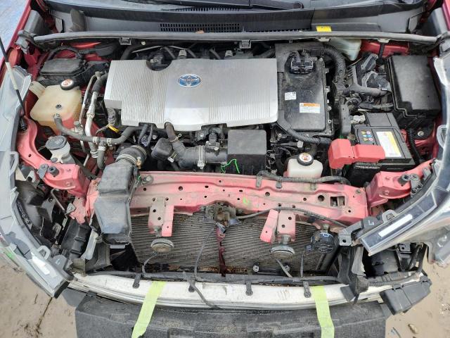 JTDKBRFU3J3061800 - 2018 TOYOTA PRIUS წითელი ფოტო 11