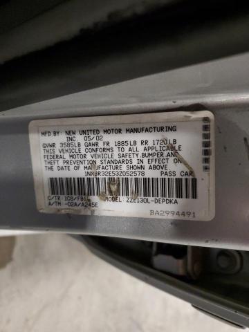 1NXBR32E53Z052578 - 2003 TOYOTA COROLLA CE SILVER photo 12