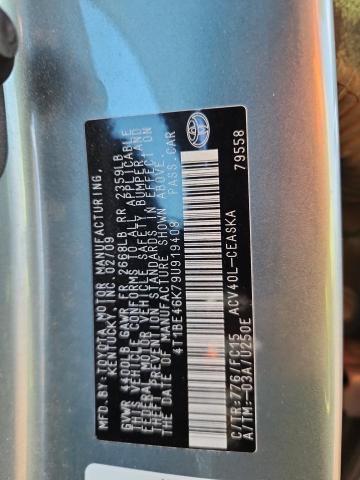 4T1BE46K79U919408 - 2009 TOYOTA CAMRY BASE TURQUOISE photo 12