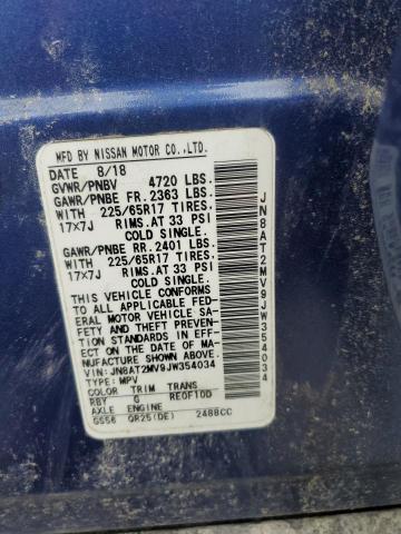 JN8AT2MV9JW354034 - 2018 NISSAN ROGUE S BLUE photo 13