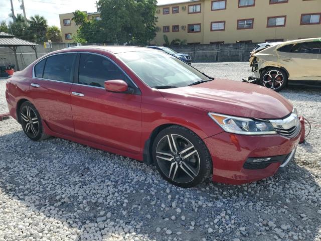 1HGCR2F53HA064381 - 2017 HONDA ACCORD SPORT წითელი ფოტო 4