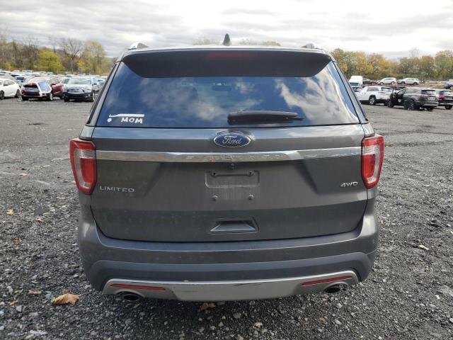 1FM5K8F86HGA53179 - 2017 FORD EXPLORER LIMITED GRAY photo 6