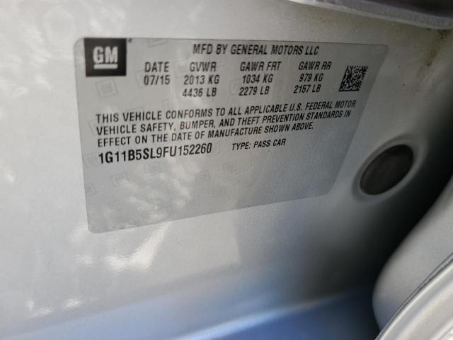1G11B5SL9FU152260 - 2015 CHEVROLET MALIBU LS SILVER photo 12