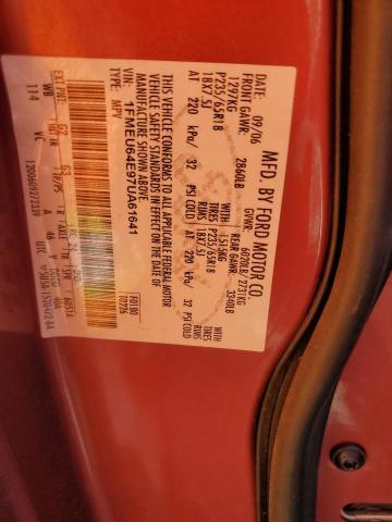 1FMEU64E97UA61641 - 2007 FORD EXPLORER EDDIE BAUER BURGUNDY photo 14