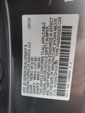 19UDE4G72PA000763 - 2023 ACURA INTEGRA A-SPEC TECH GRAY photo 12