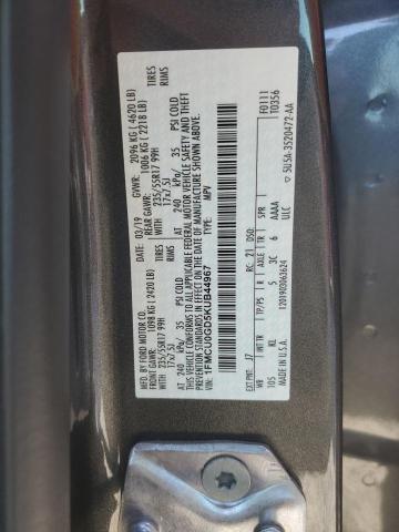 1FMCU0GD5KUB44967 - 2019 FORD ESCAPE SE GRAY photo 13