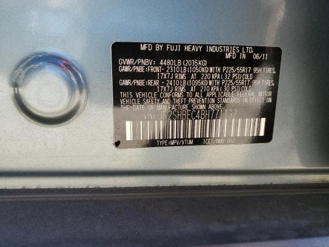 JF2SHBEC4BH771132 - 2011 SUBARU FORESTER LIMITED მწვანე ფოტო 13