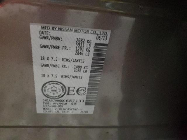 5N1AR2MM6DC687133 - 2013 NISSAN PATHFINDER S CHARCOAL photo 13