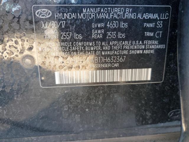 5NPE34AB1JH632367 - 2018 HYUNDAI SONATA SPORT შავი ფოტო 12