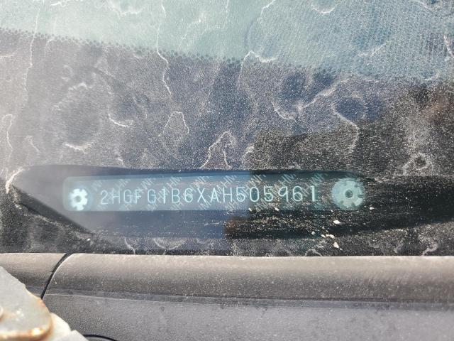 2HGFG1B6XAH505961 - 2010 HONDA CIVIC LX GRAY photo 12