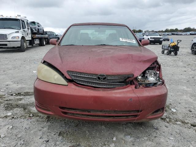 JTDBE32K140257376 - 2004 TOYOTA CAMRY LE BURGUNDY photo 5